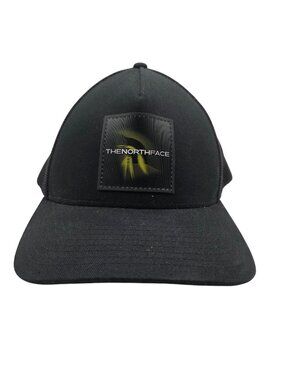 The North Face Keep It Patched Black Holographic Mesh Trucker Hat Cap Strapback